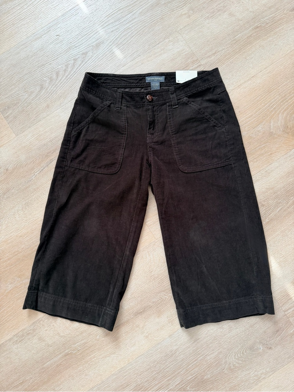 NWT vintage Y2K Banana Republic Corduroy Capris Pants 0 Martin Fit Low Rise Doen